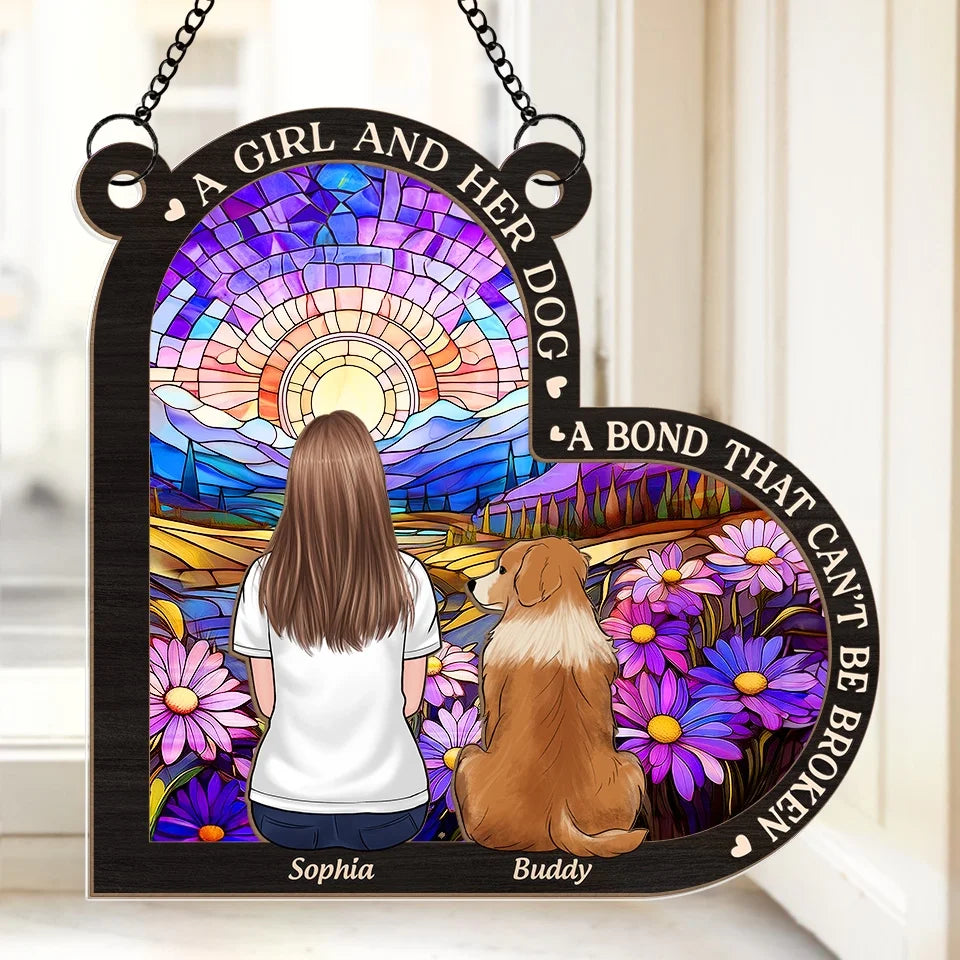 Some Angels Choose Fur Instead Of Wings - Memorial Personalized Window Hanging Suncatcher Ornament - Sympathy Gift For Pet Owners, Pet Lovers