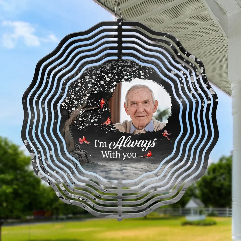 Custom Photo Nothing Can Ever Take Away A Love The Heart Holds - Memorial Personalized Custom Wind Spinner - Sympathy Gift For Family Members