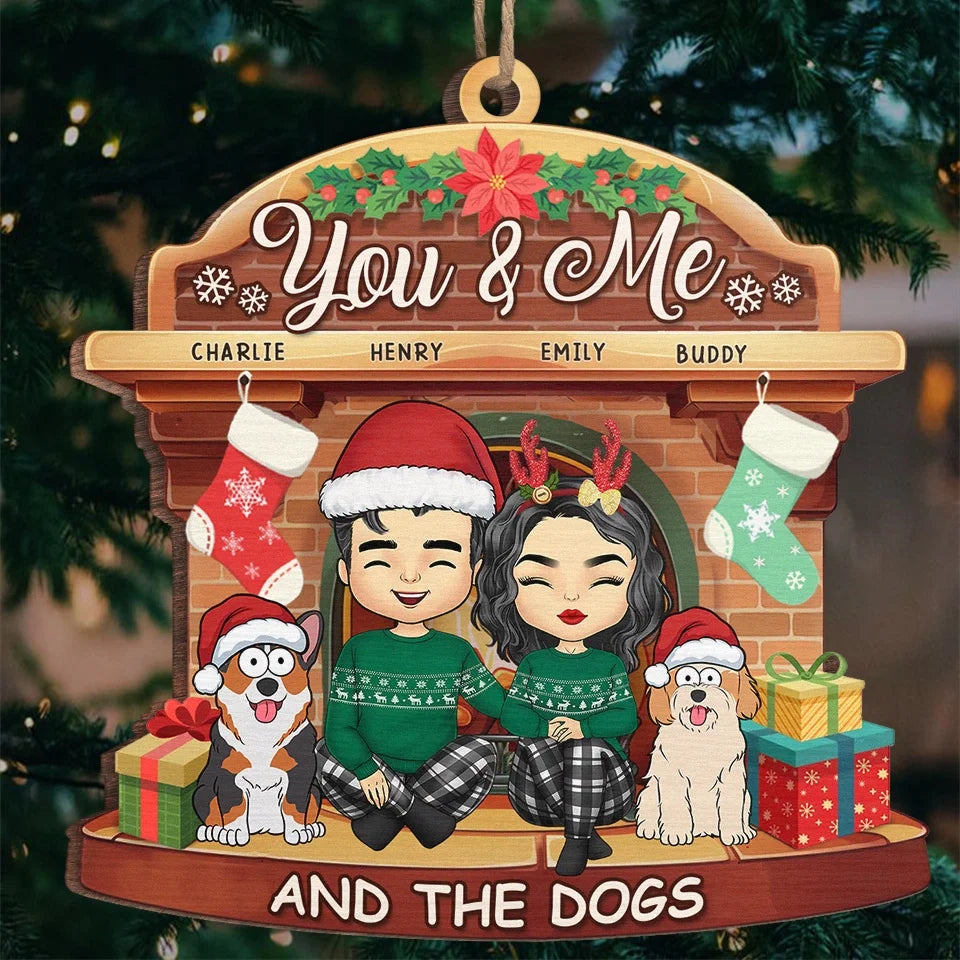 Love Is Better When Shared With Paws - Dog & Cat Personalized Custom Ornament - Wood Custom Shaped - Christmas Gift For Husband Wife, Anniversary, Pet Owners, Pet Lovers