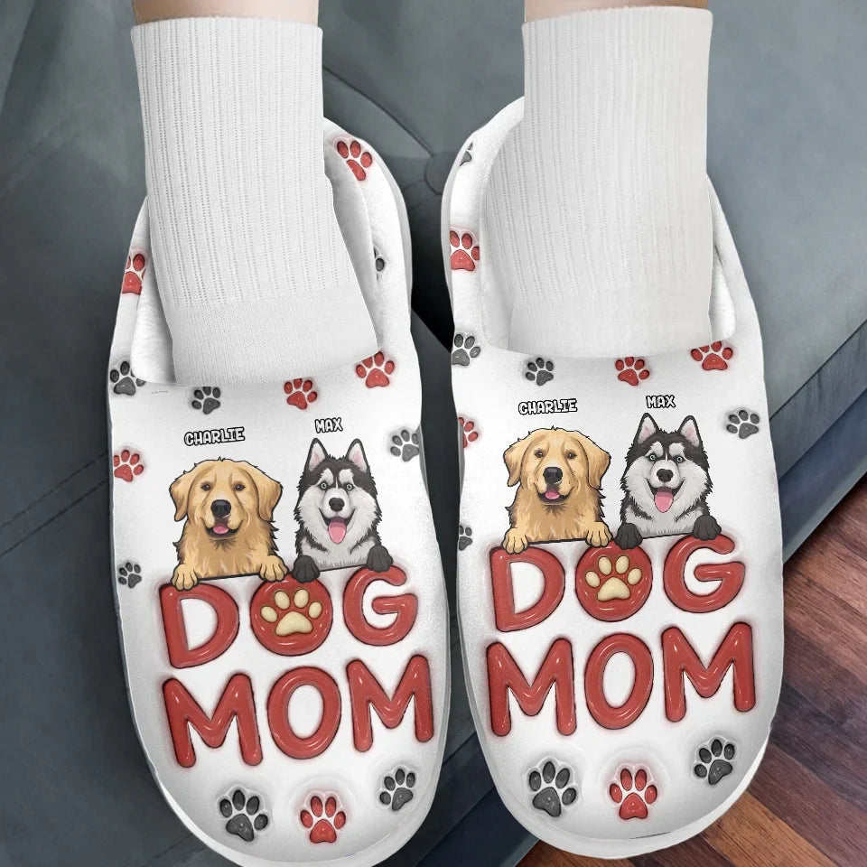 Santa Paws Is Coming To Town - Dog & Cat Personalized Custom Fluffy Slippers - Christmas Gift For Pet Owners, Pet Lovers