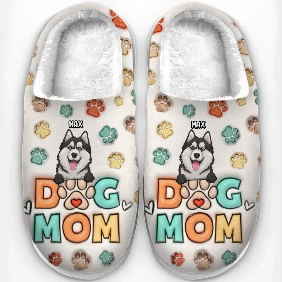 Wishing You A Furry Little Christmas - Dog & Cat Personalized Custom Fluffy Slippers - Christmas Gift For Pet Owners, Pet Lovers