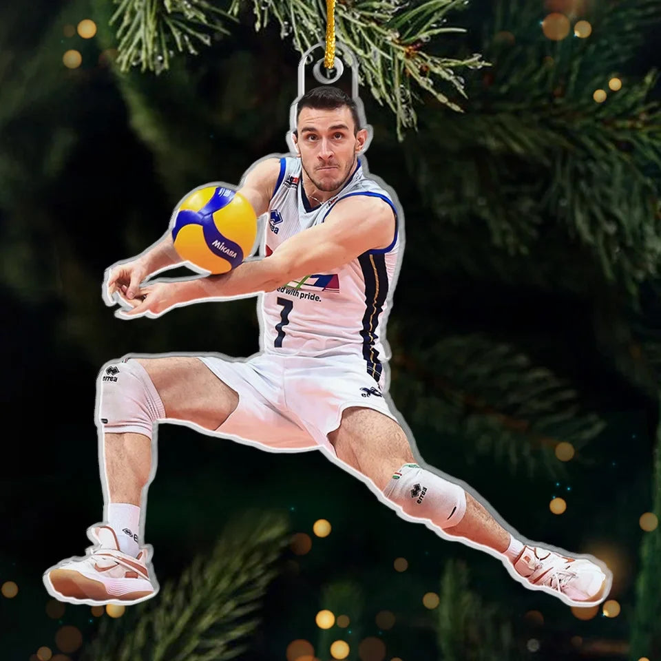 Custom Photo Every Play Is A Chance For Glory - Personalized Custom Ornament - Acrylic Custom Shaped - Christmas Gift For Sport Lovers, Sport Players