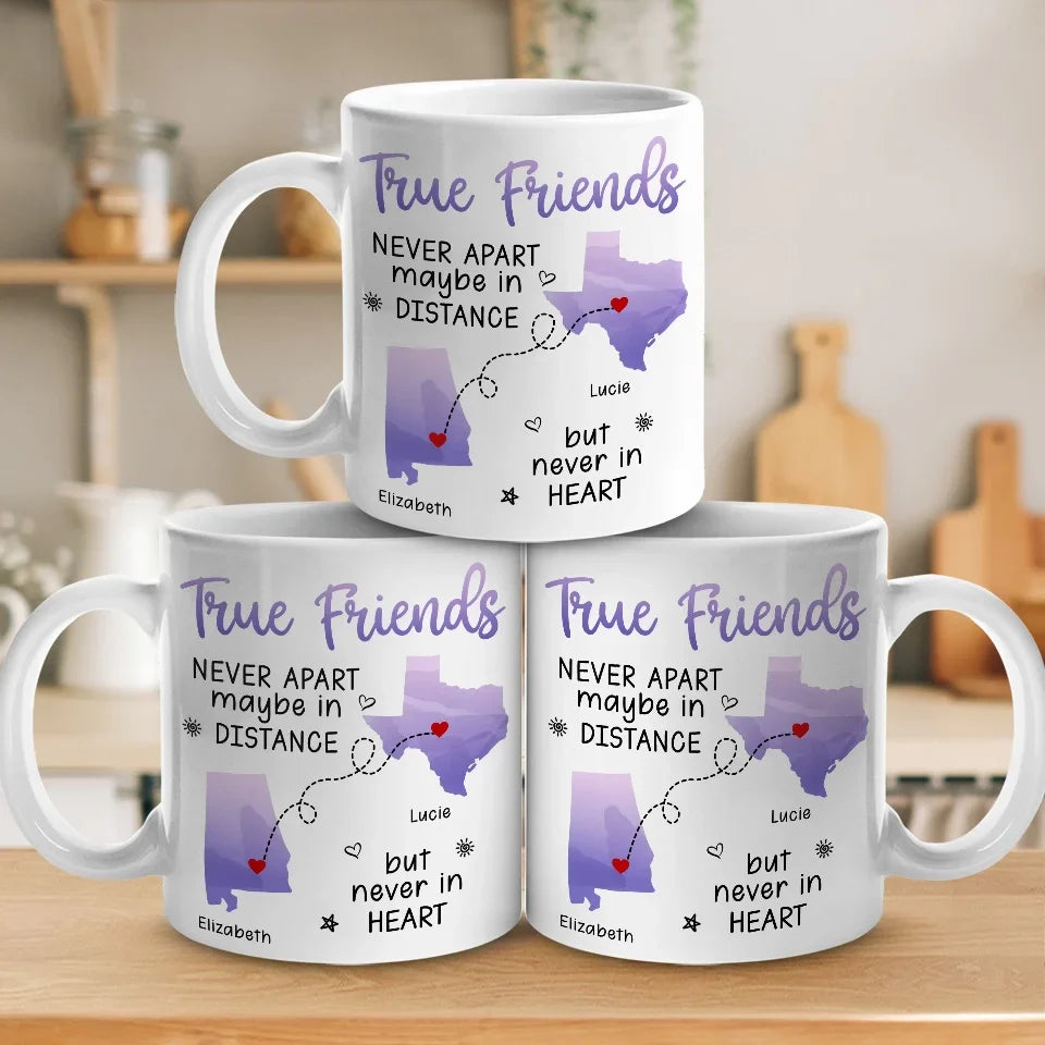 True Friendship Resists Time - Besties Personalized Custom Mug - Gift For Best Friends, BFF, Sisters