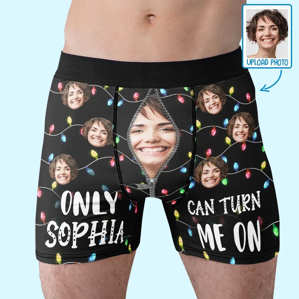 Custom Photo Bring Joy To His Regular Routine With Something Fun - Funny Personalized Custom Boxer Briefs, Men's Boxers - Christmas Gift For Boyfriend, Husband, Anniversary