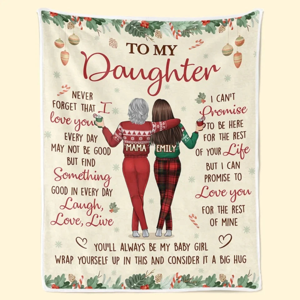 I Can Promise To Love You For The Rest Off Mine - Family Personalized Custom Blanket - Christmas Gift For Grandma, Mom, Daughter
