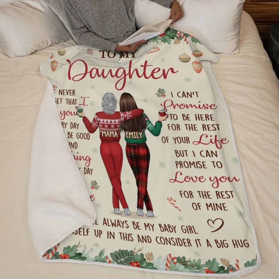 I Can Promise To Love You For The Rest Off Mine - Family Personalized Custom Blanket - Christmas Gift For Grandma, Mom, Daughter