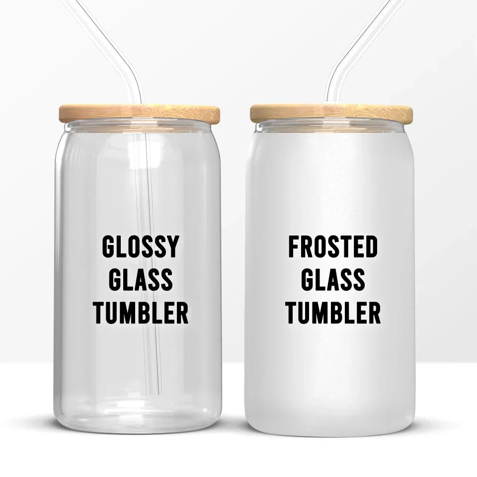 Homies For The Holidays - Bestie Personalized Custom Glass Cup, Iced Coffee Cup - Christmas Gift For Best Friends, BFF, Sisters
