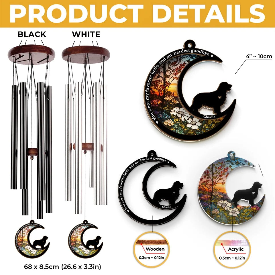 Your Paw Prints Are Forever On Our Hearts - Memorial Personalized Custom Wind Chime Suncatcher - Sympathy Gift, Christmas Gift For Pet Owners, Pet Lovers
