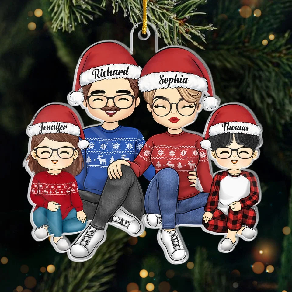 Christmas Is The Celebration Of Family Love - Family Personalized Custom Ornament - Acrylic Custom Shaped - Christmas Gift For Family Members