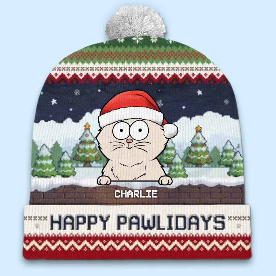May Your Days Be Snuggly And Bright - Dog & Cat Personalized Custom Christmas Beanie Hat - Christmas Gift For Pet Owners, Pet Lovers