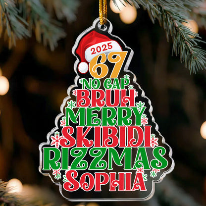 67 Bruh 2025 Slang - Personalized Acrylic Ornament