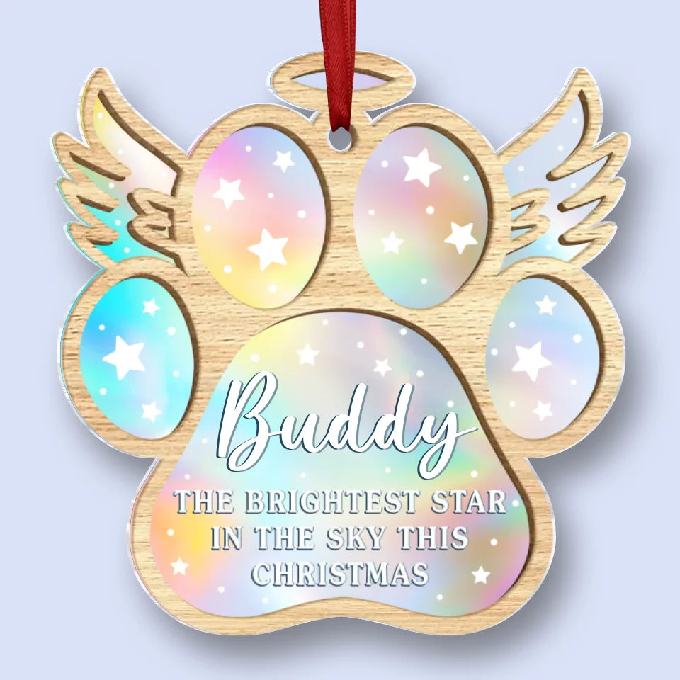 Missing You More During The Holidays - Memorial Personalized Custom Hologram Ornament - Sympathy Gift, Christmas Gift For Pet Owners, Pet Lovers