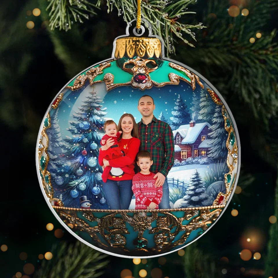 Custom Photo The Best Part Of Christmas - Family Personalized Custom Ornament - Acrylic Custom Shaped - Christmas Gift For Family Members