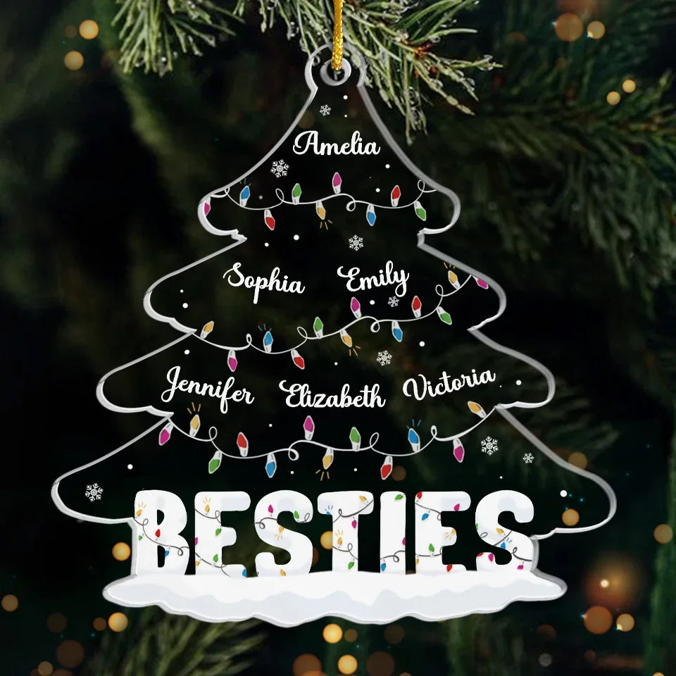 Find Joy In The Little Things This Christmas - Bestie Personalized Custom Ornament - Acrylic Custom Shaped - Christmas Gift For Best Friends, BFF, Sisters