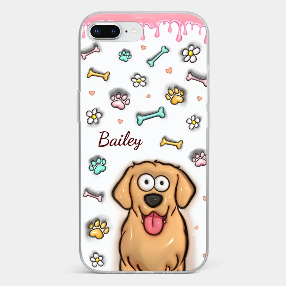 A Pet Mom’s Heart Is A Mosaic Of Paw Prints - Dog & Cat Personalized Custom 3D Inflated Effect Printed Clear Phone Case - Gift For Pet Owners, Pet Lovers