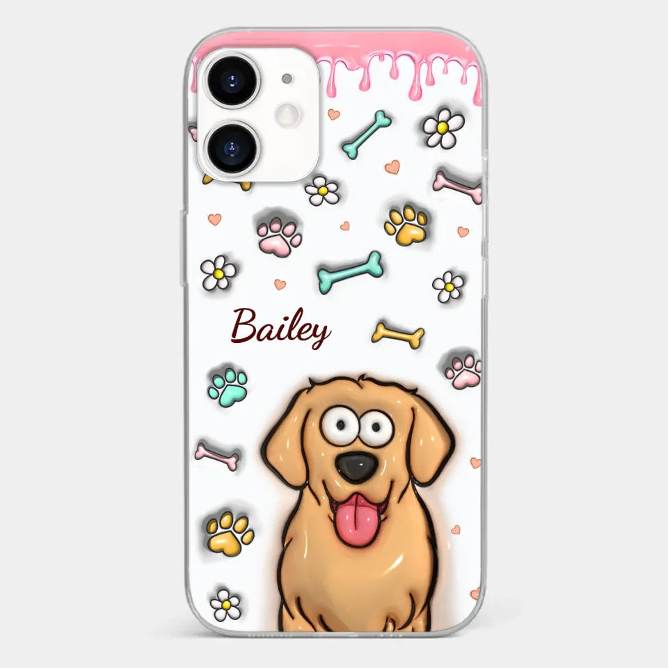 A Pet Mom’s Heart Is A Mosaic Of Paw Prints - Dog & Cat Personalized Custom 3D Inflated Effect Printed Clear Phone Case - Gift For Pet Owners, Pet Lovers