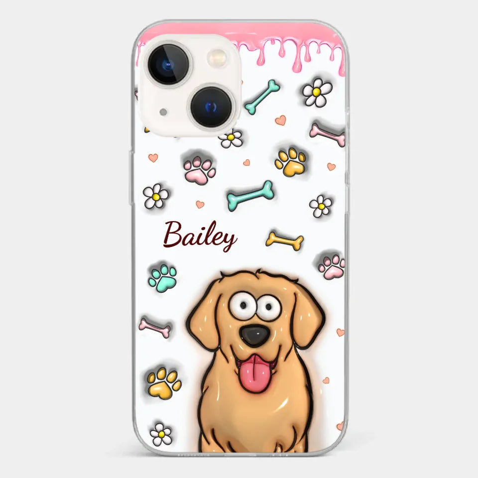 A Pet Mom’s Heart Is A Mosaic Of Paw Prints - Dog & Cat Personalized Custom 3D Inflated Effect Printed Clear Phone Case - Gift For Pet Owners, Pet Lovers