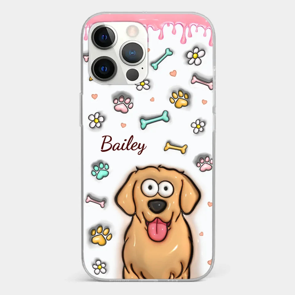 A Pet Mom’s Heart Is A Mosaic Of Paw Prints - Dog & Cat Personalized Custom 3D Inflated Effect Printed Clear Phone Case - Gift For Pet Owners, Pet Lovers