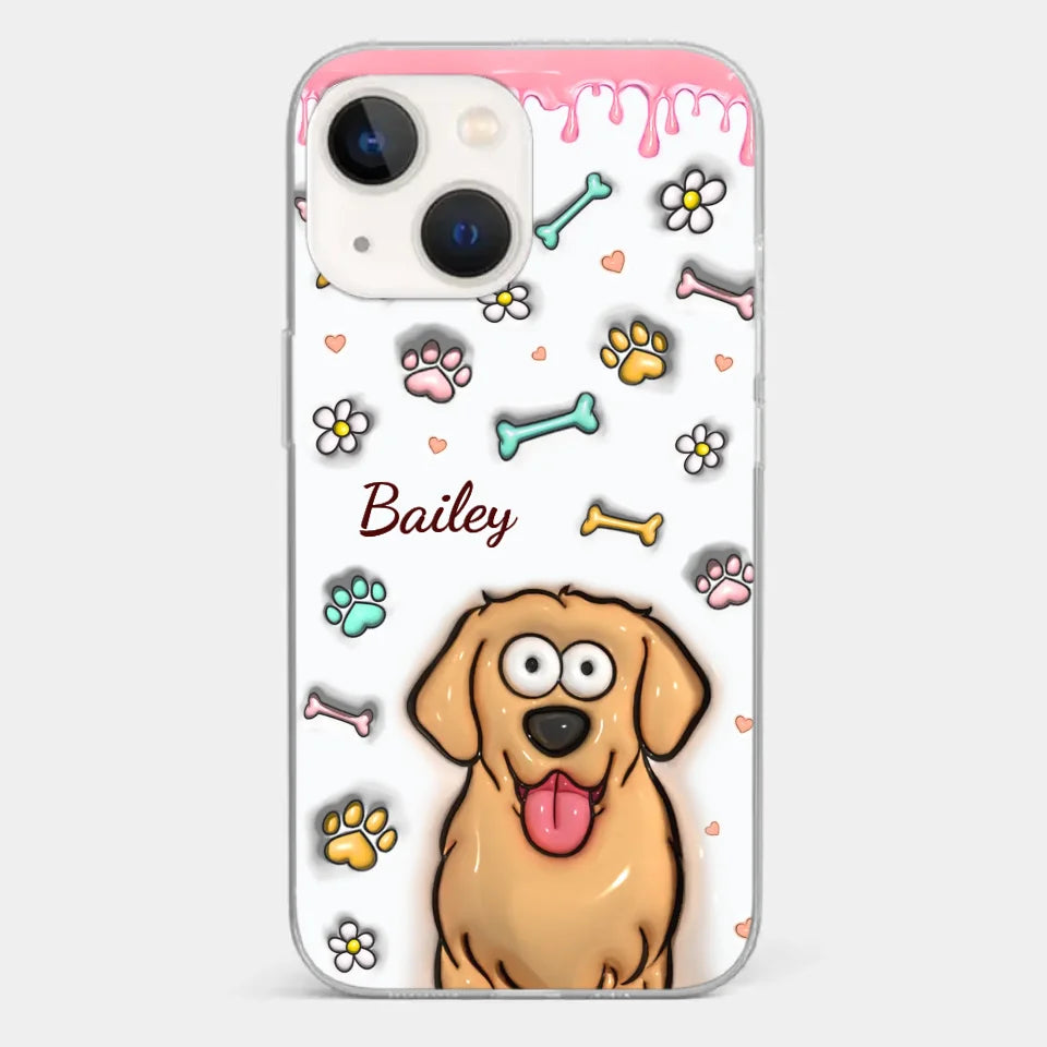 A Pet Mom’s Heart Is A Mosaic Of Paw Prints - Dog & Cat Personalized Custom 3D Inflated Effect Printed Clear Phone Case - Gift For Pet Owners, Pet Lovers