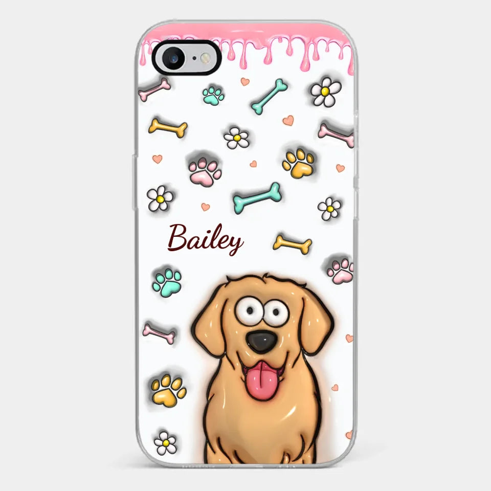 A Pet Mom’s Heart Is A Mosaic Of Paw Prints - Dog & Cat Personalized Custom 3D Inflated Effect Printed Clear Phone Case - Gift For Pet Owners, Pet Lovers