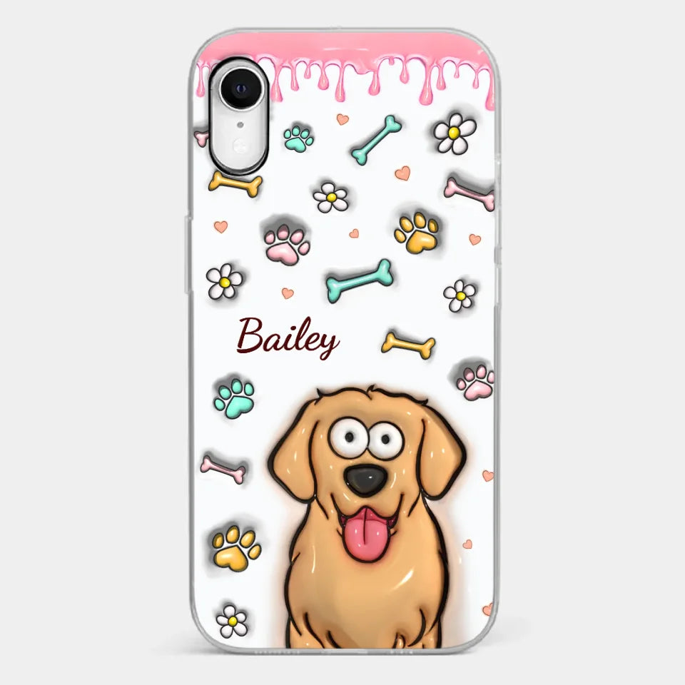 A Pet Mom’s Heart Is A Mosaic Of Paw Prints - Dog & Cat Personalized Custom 3D Inflated Effect Printed Clear Phone Case - Gift For Pet Owners, Pet Lovers