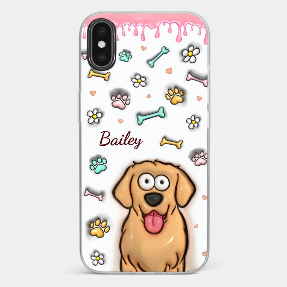 A Pet Mom’s Heart Is A Mosaic Of Paw Prints - Dog & Cat Personalized Custom 3D Inflated Effect Printed Clear Phone Case - Gift For Pet Owners, Pet Lovers