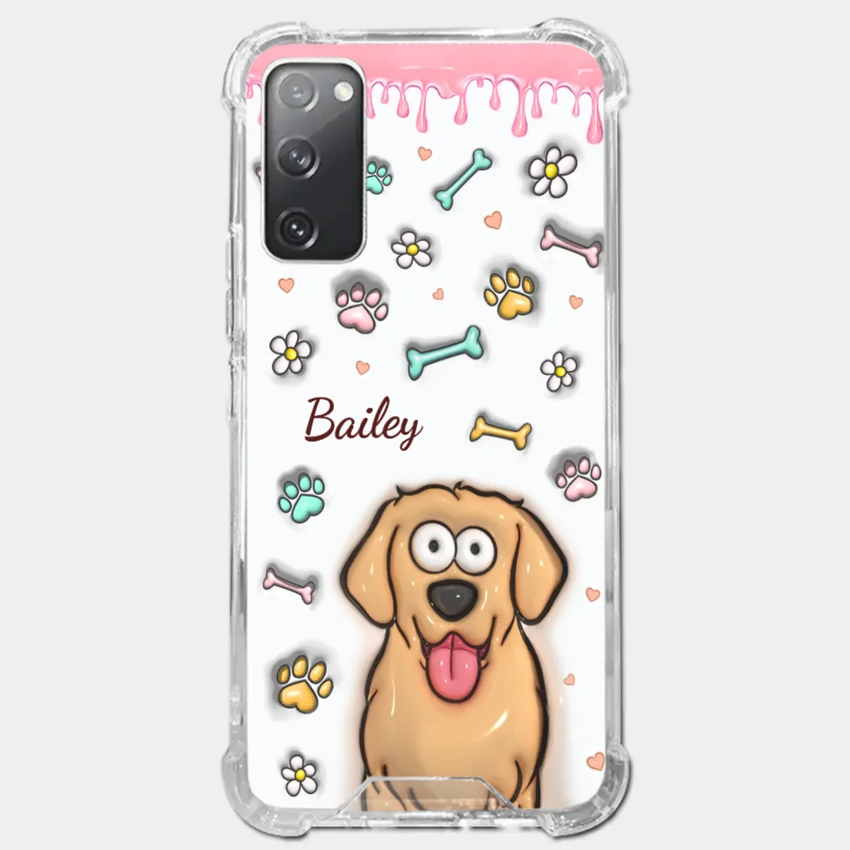 A Pet Mom’s Heart Is A Mosaic Of Paw Prints - Dog & Cat Personalized Custom 3D Inflated Effect Printed Clear Phone Case - Gift For Pet Owners, Pet Lovers