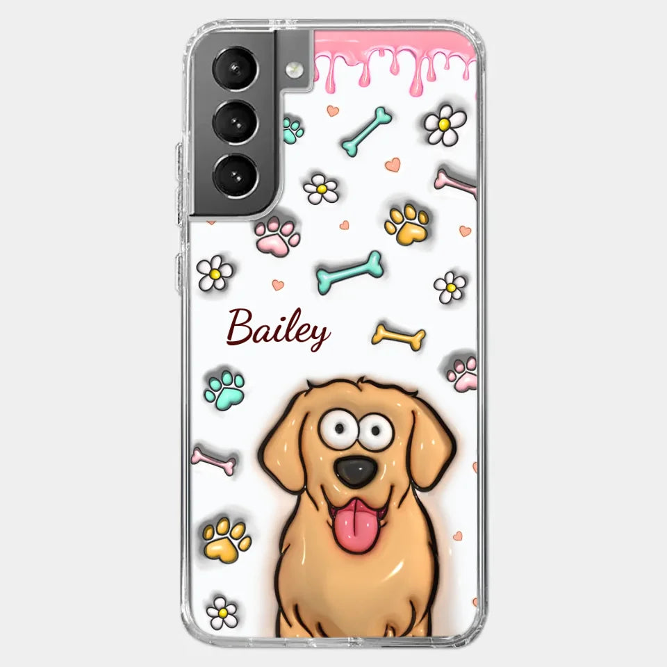 A Pet Mom’s Heart Is A Mosaic Of Paw Prints - Dog & Cat Personalized Custom 3D Inflated Effect Printed Clear Phone Case - Gift For Pet Owners, Pet Lovers
