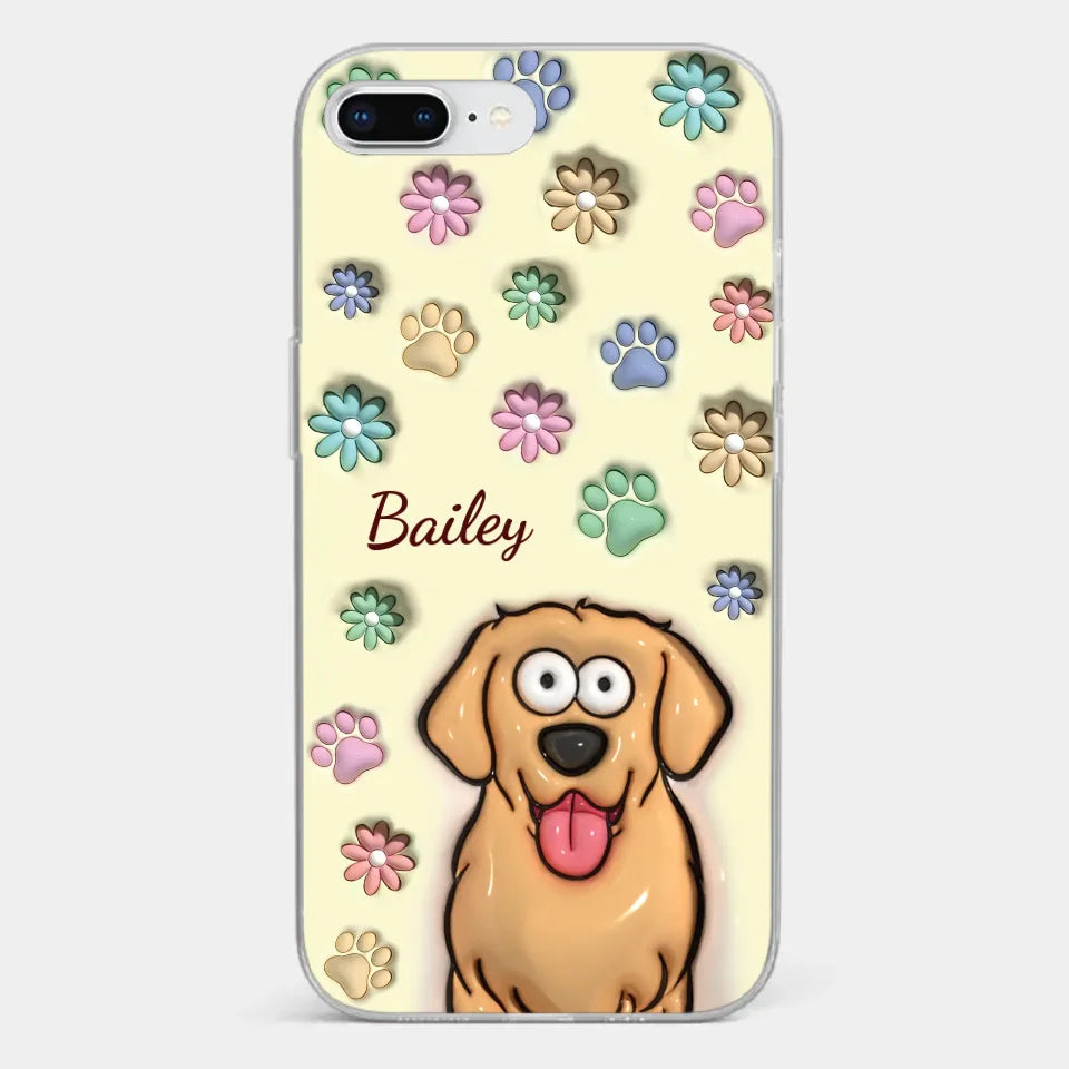 My Pet’s Happiness Is My Daily Mission - Dog & Cat Personalized Custom 3D Inflated Effect Printed Clear Phone Case - Gift For Pet Owners, Pet Lovers