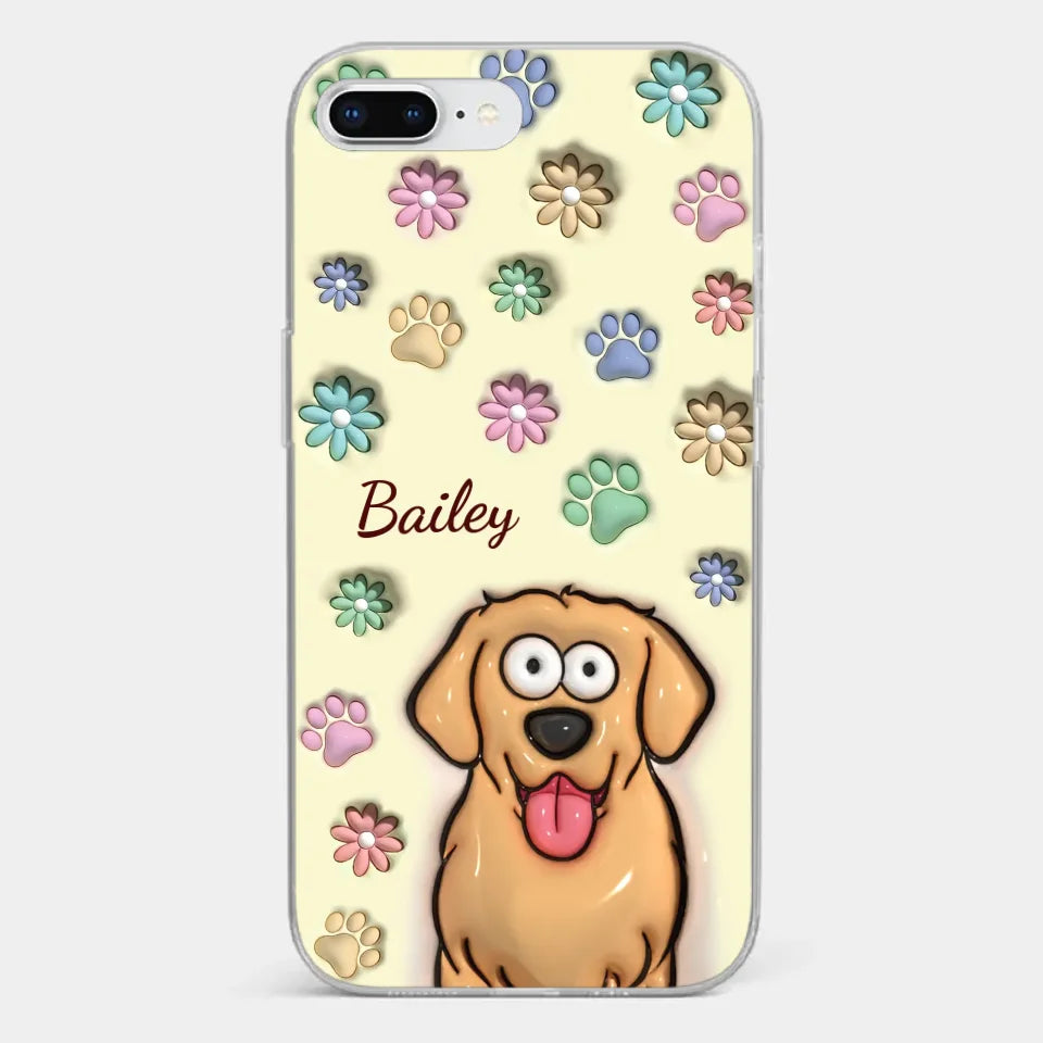 My Pet’s Happiness Is My Daily Mission - Dog & Cat Personalized Custom 3D Inflated Effect Printed Clear Phone Case - Gift For Pet Owners, Pet Lovers