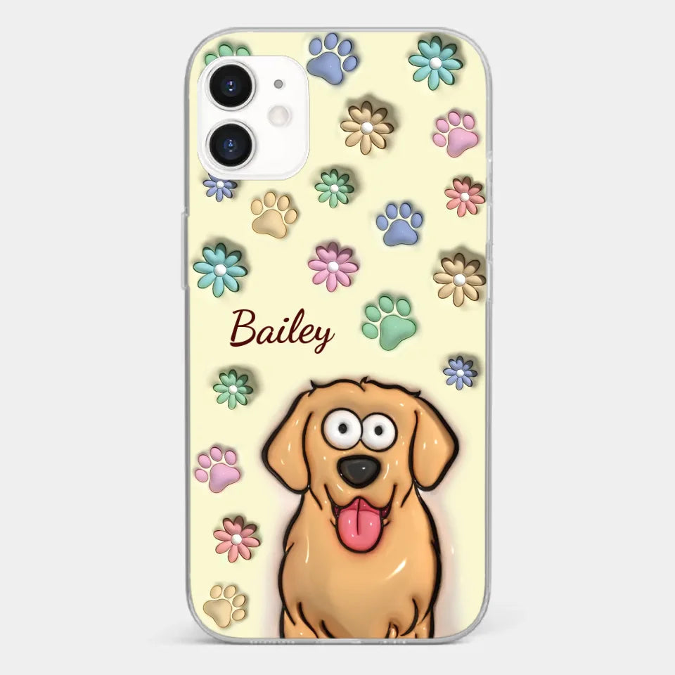 My Pet’s Happiness Is My Daily Mission - Dog & Cat Personalized Custom 3D Inflated Effect Printed Clear Phone Case - Gift For Pet Owners, Pet Lovers