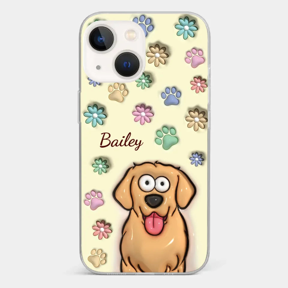My Pet’s Happiness Is My Daily Mission - Dog & Cat Personalized Custom 3D Inflated Effect Printed Clear Phone Case - Gift For Pet Owners, Pet Lovers