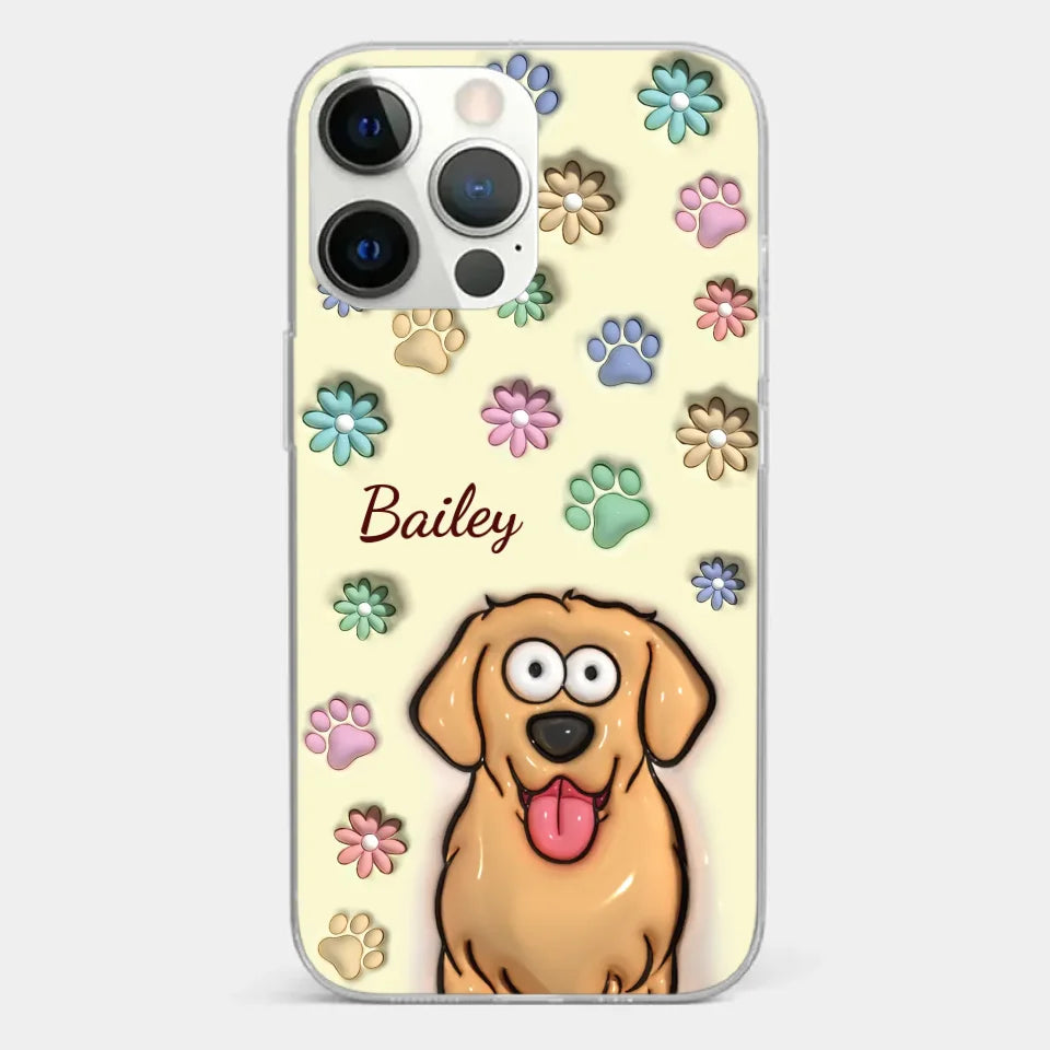 My Pet’s Happiness Is My Daily Mission - Dog & Cat Personalized Custom 3D Inflated Effect Printed Clear Phone Case - Gift For Pet Owners, Pet Lovers
