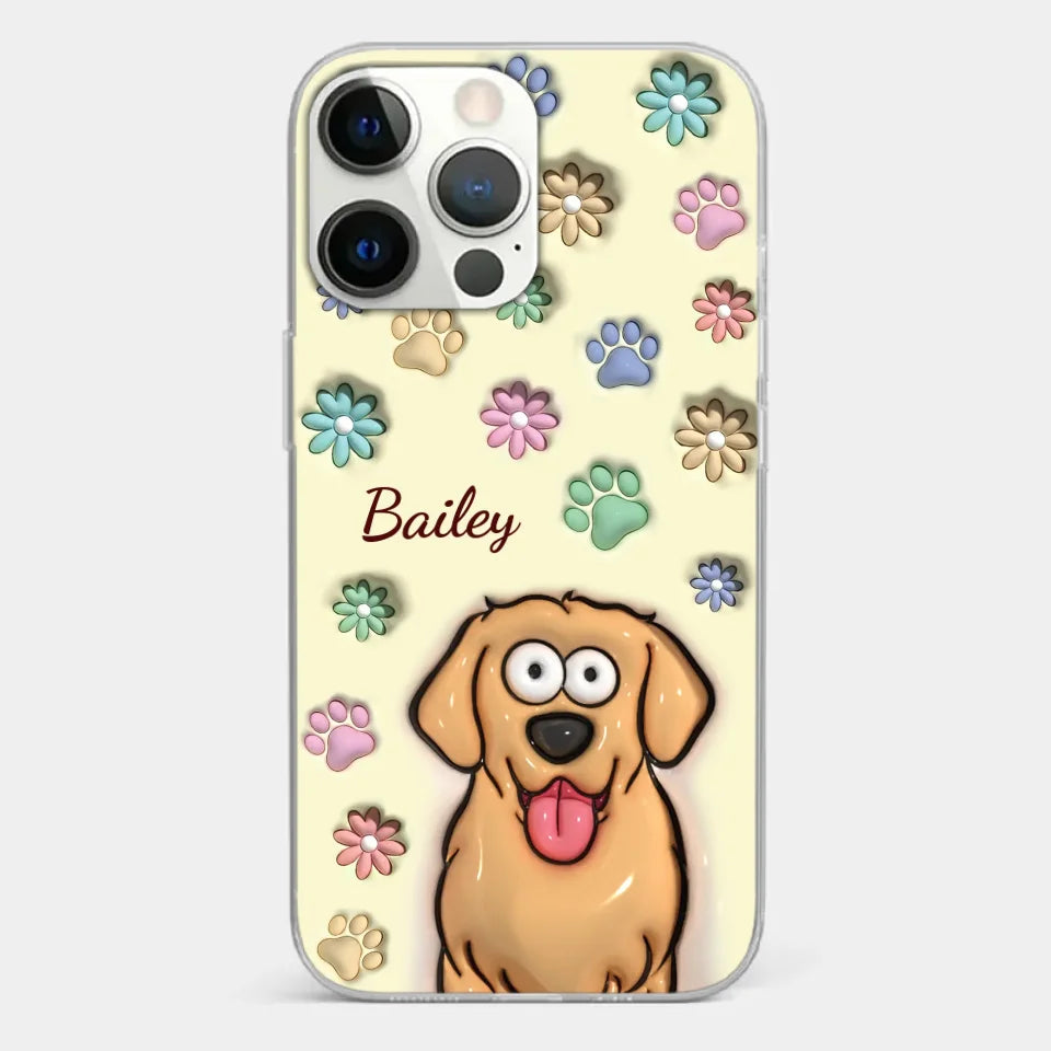 My Pet’s Happiness Is My Daily Mission - Dog & Cat Personalized Custom 3D Inflated Effect Printed Clear Phone Case - Gift For Pet Owners, Pet Lovers