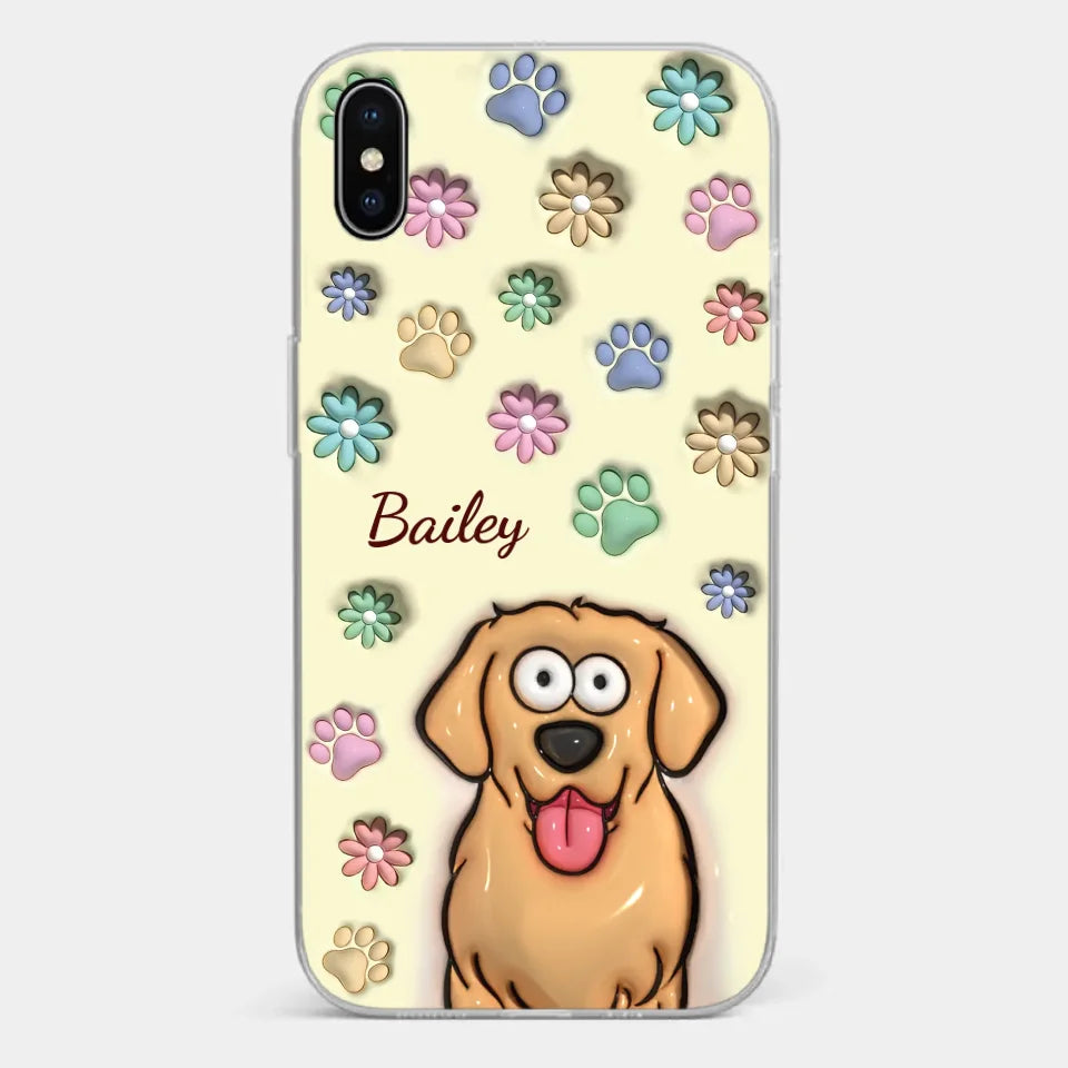 My Pet’s Happiness Is My Daily Mission - Dog & Cat Personalized Custom 3D Inflated Effect Printed Clear Phone Case - Gift For Pet Owners, Pet Lovers