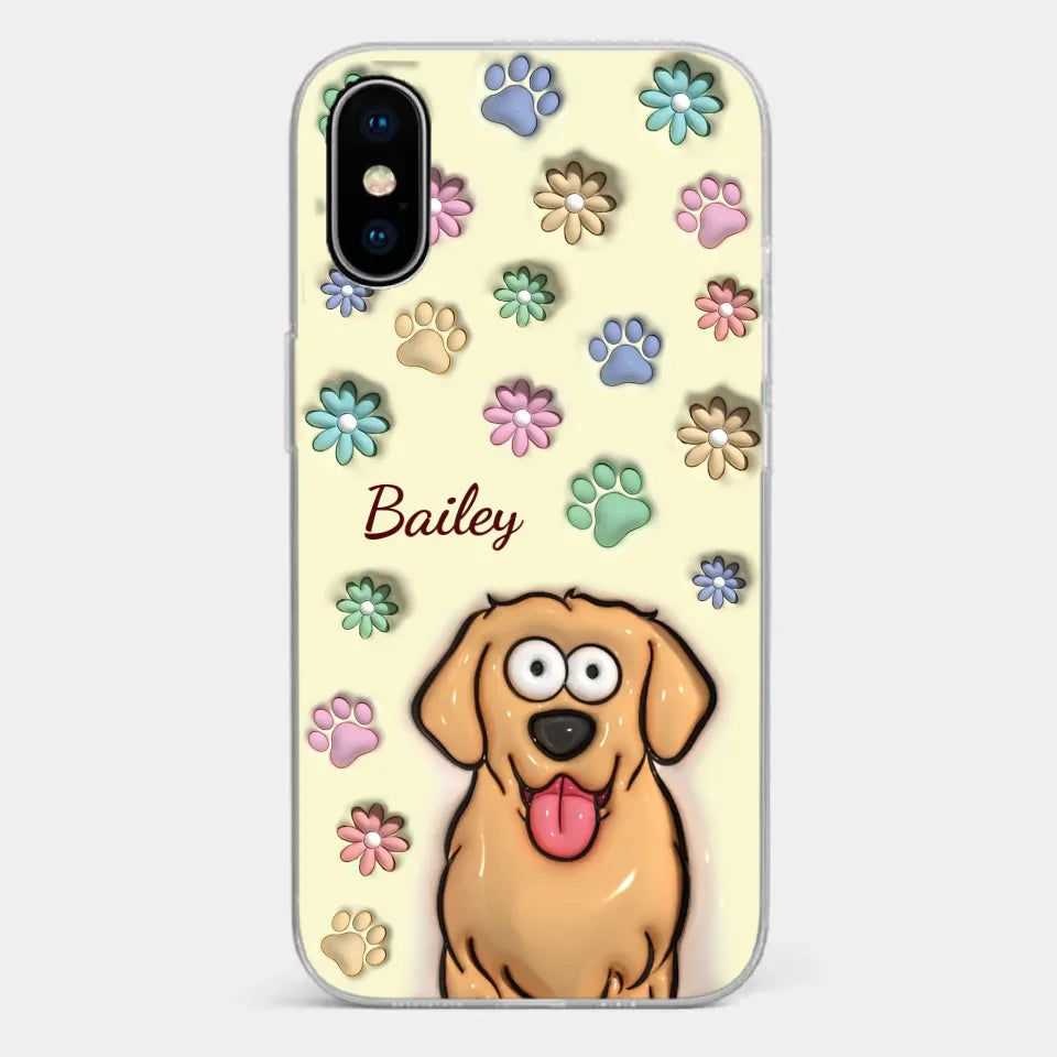 My Pet’s Happiness Is My Daily Mission - Dog & Cat Personalized Custom 3D Inflated Effect Printed Clear Phone Case - Gift For Pet Owners, Pet Lovers