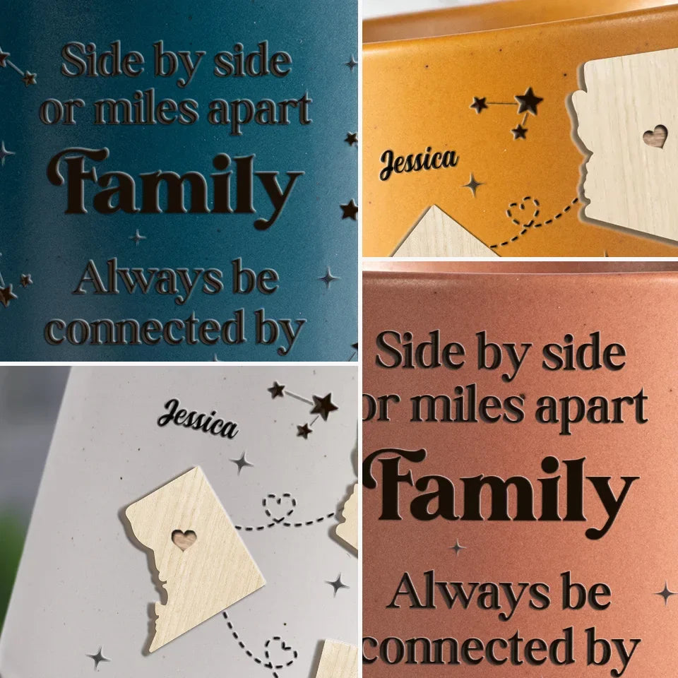 Family Is Forever In Our Hearts - Family Personalized Custom Printed Pottery Mug - Christmas Gift For Family Members