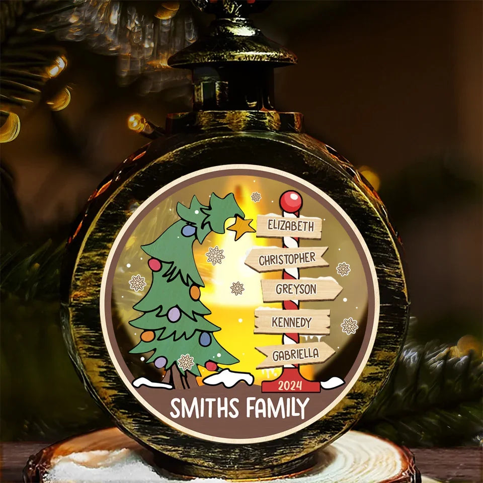 Family Is Where Life Begins And Love Never Ends - Family Personalized Custom Candlelight Lantern Ornament - Christmas Gift For Family Members