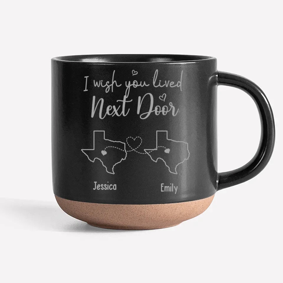 I Wish We Lived Closer - Bestie Personalized Custom Pottery Mug - Gift For Best Friends, BFF, Sisters - New Arrival, AMZ