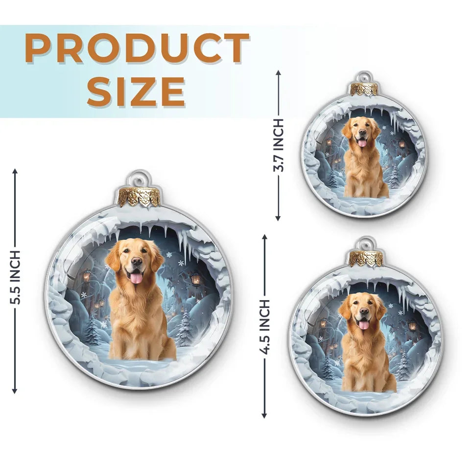 Custom Photo Santa Paws Is Coming To Town - Dog & Cat Personalized Custom Ornament - Acrylic Custom Shaped - Christmas Gift For Pet Owners, Pet Lovers