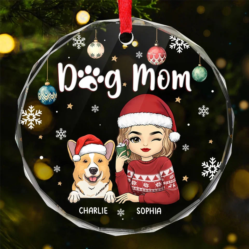 The Love Of A Pet Is A Gift That Lasts Forever - Dog & Cat Personalized Custom Circle Glass Ornament - Christmas Gift For Pet Owners, Pet Lovers