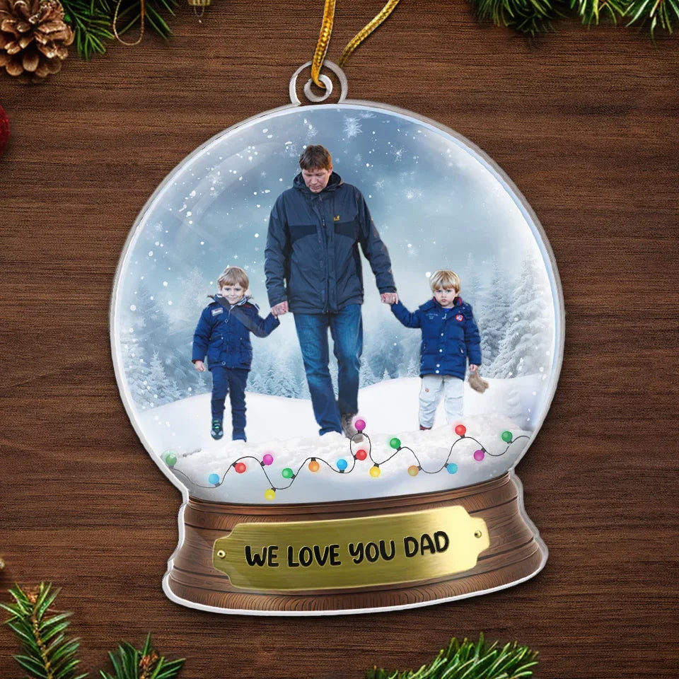 Custom Photo You Make Every Day Merry And Bright - Family Personalized Custom Ornament - Acrylic Custom Shaped - Christmas Gift For Dad