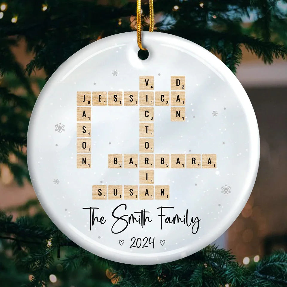 It is Christmas In The Heart That Puts Christmas In The Air - Family Personalized Custom Ornament - Ceramic Round Shaped - Christmas Gift For Family Members