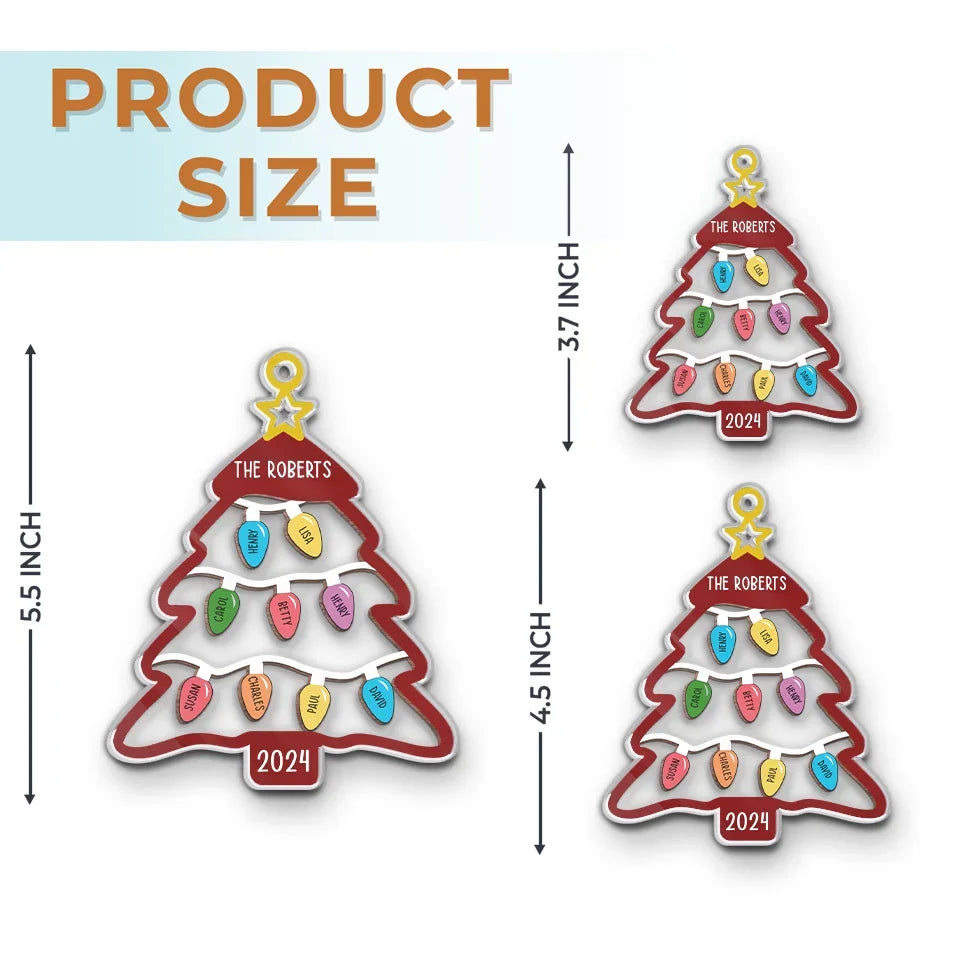 A Family's Love Is A Gift That Keeps On Giving - Family Personalized Custom Ornament - Acrylic Custom Shaped - Christmas Gift For Family Members