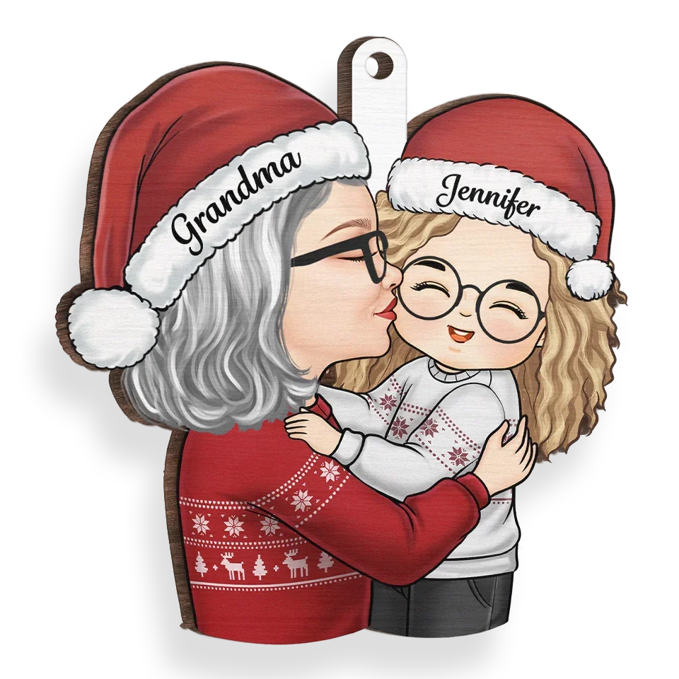 Christmas, My Child, Is Love In Action - Family Personalized Custom Ornament - Wood Custom Shaped - Christmas Gift For Grandma