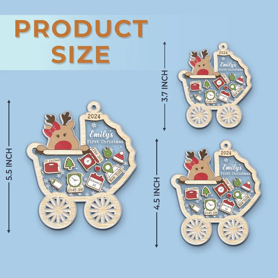 The Tiniest Hands Hold The Most Precious Gifts Of All - Family Personalized Custom Ornament - Acrylic Custom Shaped - Christmas Gift For Baby Kids, Newborn Baby, First Christmas