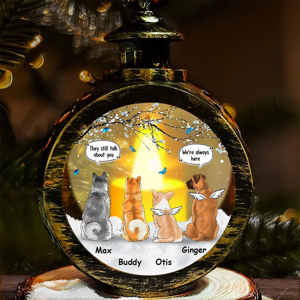 Your Paw Prints Are Forever Embedded In My Journey - Memorial Personalized Custom Candlelight Lantern Ornament - Sympathy Gift, Christmas Gift For Pet Owners, Pet Lovers