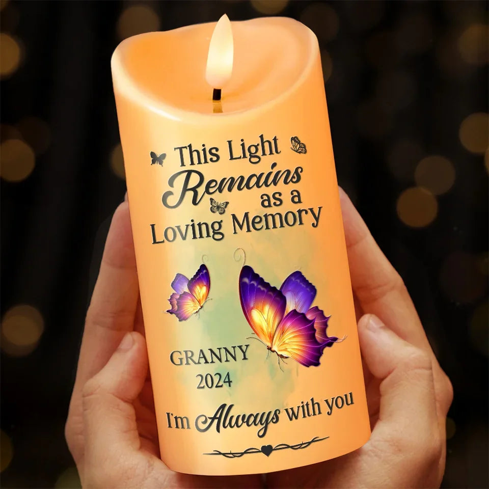 Those Who Touch Our Lives, Stay In Our Hearts Forever - Memorial Personalized Custom LED Candle - New Arrival, Christmas Gift, Sympathy Gift For Family Members