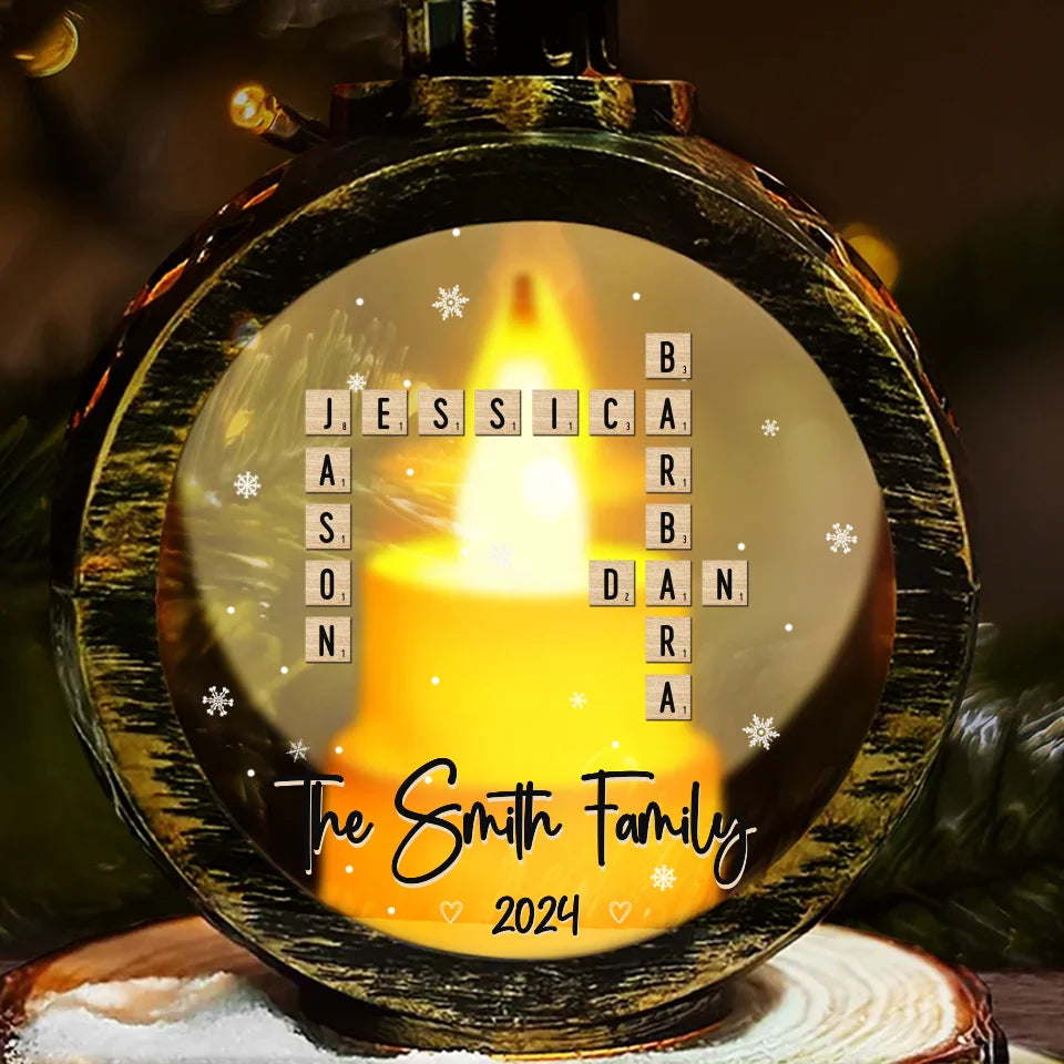 Family Is The Heartbeat Of Christmas - Family Personalized Custom Candlelight Lantern Ornament - Christmas Gift For Family Members