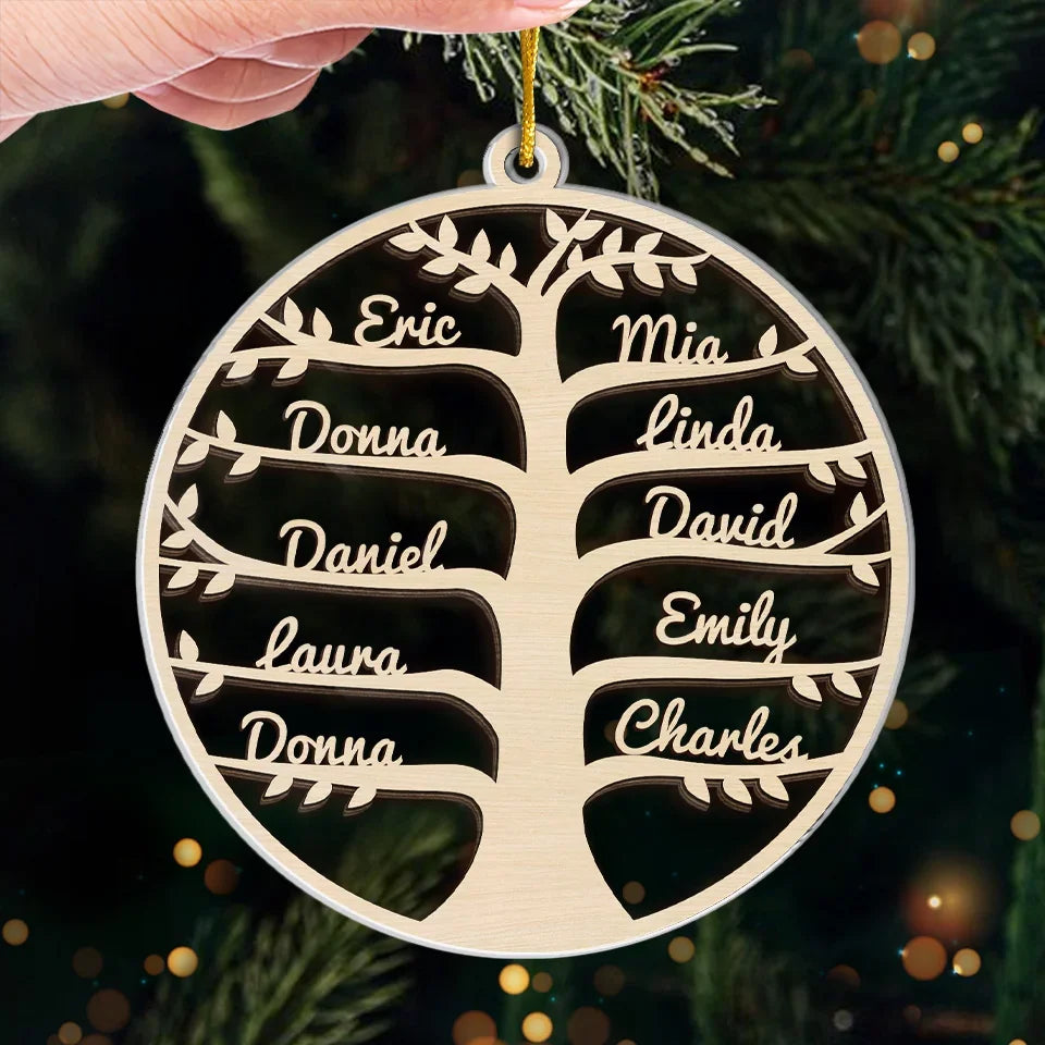 The Tree Is A Reminder Of The Love That Grows Within Our Family - Family Personalized Custom Ornament - Acrylic Custom Shaped - Christmas Gift For Family Members